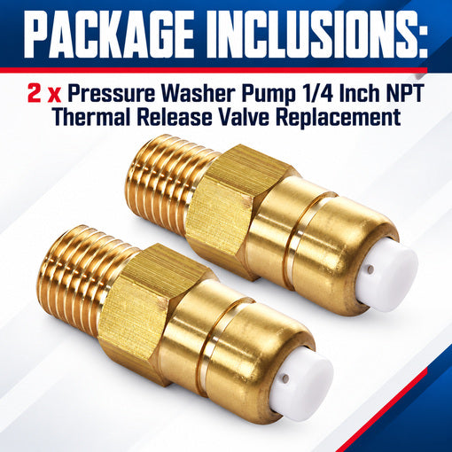 Pressure Washer Pump 1/4 Inch NPT Thermal Release Valve Replacement
