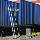 Extend Height and Compact Height of 12- Step Multipurpose Ladder