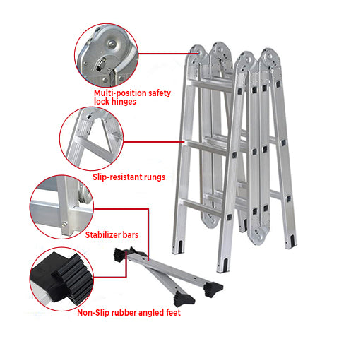 Design and features of 12- Step Multipurpose Ladder