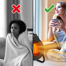 Without using a heater VS using the 1500W/750W Portable Electric Heater