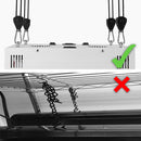 Using poor-quality rope VS using the 1/8 Inch, 8-feet Adjustable Rope Clip Hanger (Set of 4)