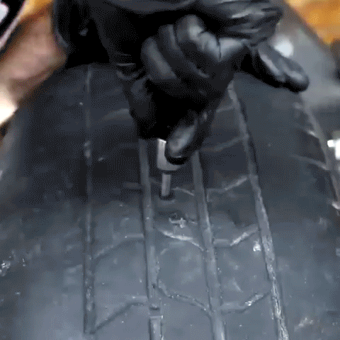 Tire Puncture Tool With Mushroom Plugs