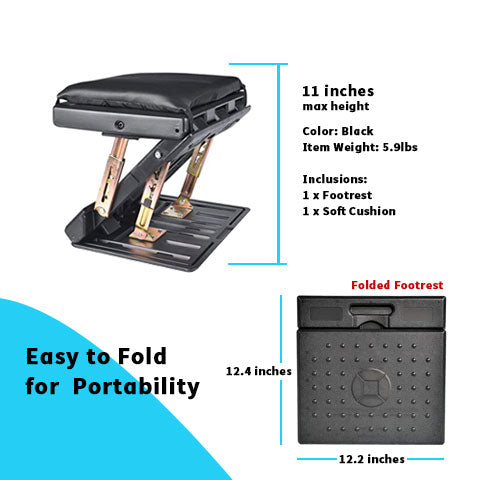 2-in-1 Adjustable Footrest