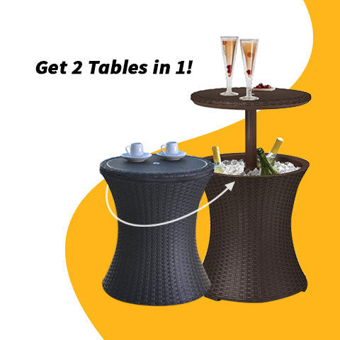 2-in-1 Convertible Patio Table