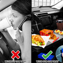 Without a car tray VS using our 2-in-1 Car Tray
