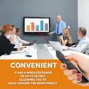 Convenient usage of 2.4 GHz Wireless Presenter. It has wireless range of up to 98 feet. Allowing you to walk around freely.