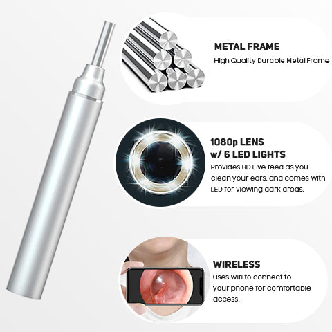 3.9mm Wireless Otoscope Camera with Ear Wax Removal Kit