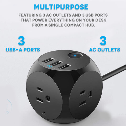 3 Outlet and USB Port Power Strip