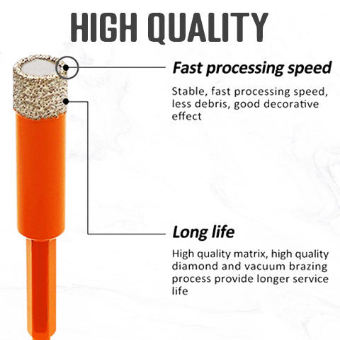 Hex Shank Diamond Drill Bits