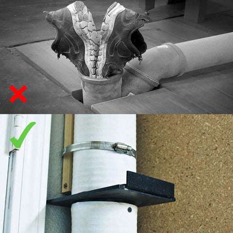 Comparison Picture of using a 4-Inch Blast Gate for Dust Collector/Vacuum Fittings