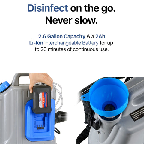 48V Cordless Disinfectant Fogger Machine