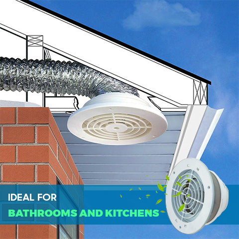 4, 5, and 6 inch Soffit Exhaust Vent; ideal for bathrooms and kitchens