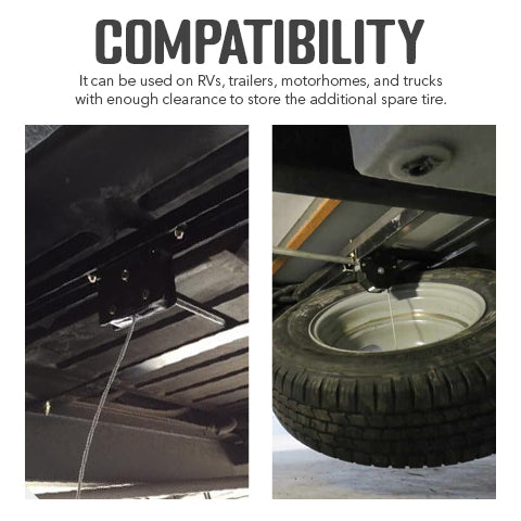 RV Spare Tire Winch
