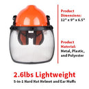 5-in-1 Hard Hat Helmet and Ear Muffs