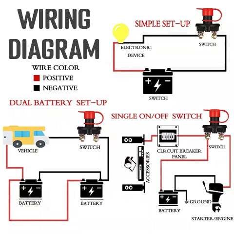 12V-24V Battery Power Switch Isolator