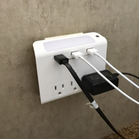 3 USB Sockets and 3 AC Outlets Wall Expander