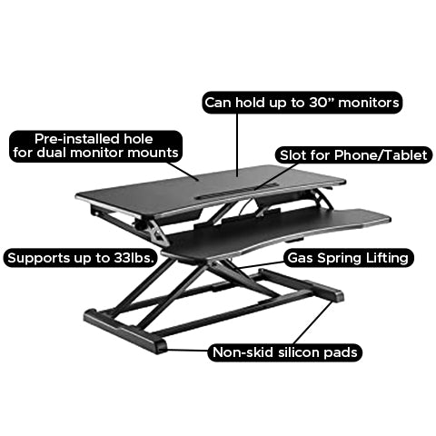32" Adjustable Standing Desk Riser