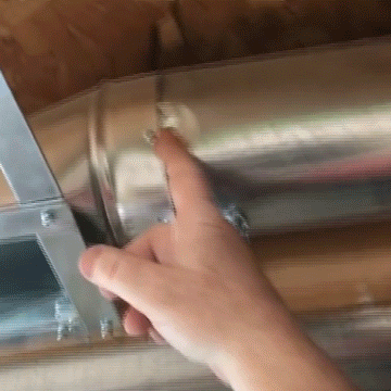 GIF of Usage for Aluminum Duct Tape
