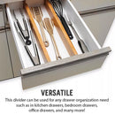 Versatile Bamboo Drawer Divider