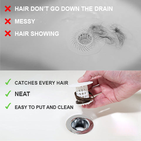 Without Bathtub Drain Hair Catcher VS using the Bathtub Drain Hair Catcher
