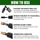 Copper Pipe Swaging Drill Bit Set