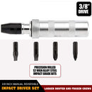 3/8-Inch Drive Manual Reversible Impact Driver Set