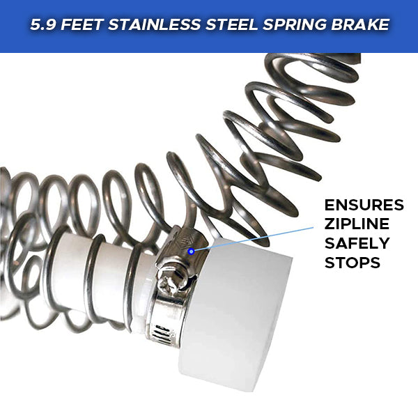 95 Foot Zip Line Kit ensures zipline safely stops