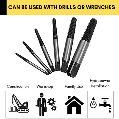 Bolt Screw Extractor Drill Bit Set