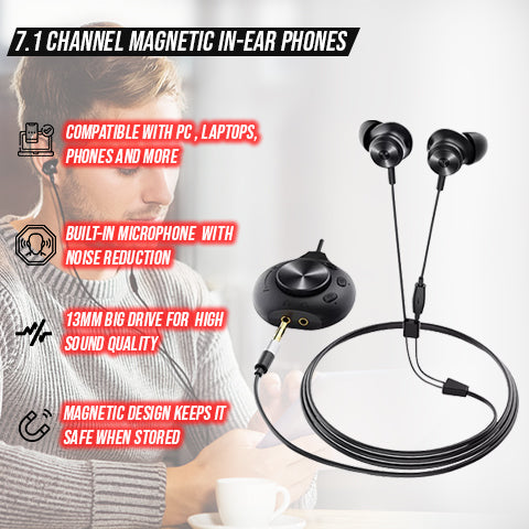 7.1 Channel Magnetic In-Ear Earphones