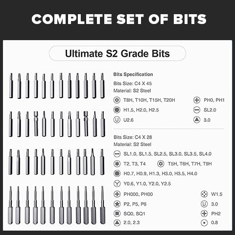 62-in-1 Mini Electric Screwdriver Set