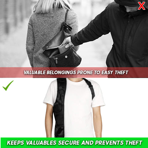 Anti-Theft Underarm Shoulder Bag, keep valuables secure and prevents theft