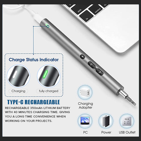 62-in-1 Mini Electric Screwdriver Set