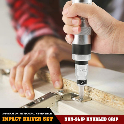 3/8-Inch Drive Manual Reversible Impact Driver Set