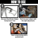 Dual Brake Caliper Compressor Tool