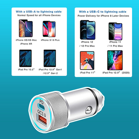 20W USB iPhone Car Charger (2-Pack)