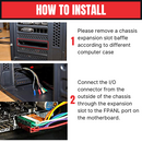 Computer Case Power Supply Reset HDD Button