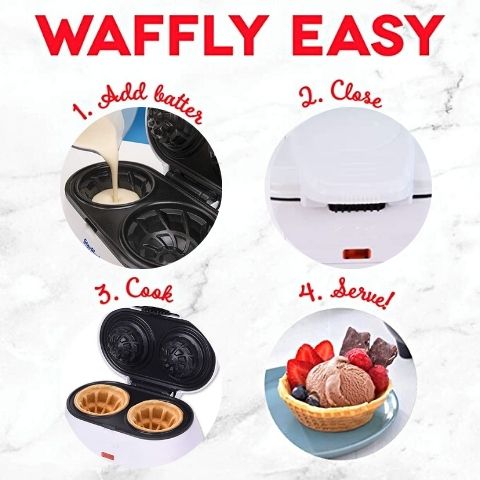 Dual Waffle Bowl Maker