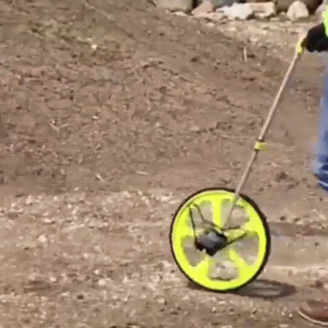 How to use the measuring wheel and stand