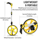 Lightweight and portable measuring wheel