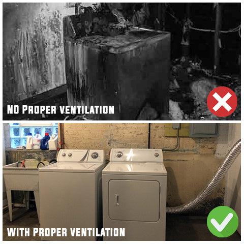 Comparison using a 4 inch dryer dock versus without the dryer dock it might causes fire in ventilation if you leave your dryer vent hose
