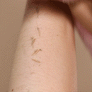 Twisted Bath Towel being used