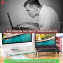 Without a monitor stand VS using our Glass Monitor Stand