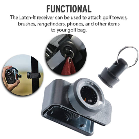 Golf Bag Latch-It Accessory is functional