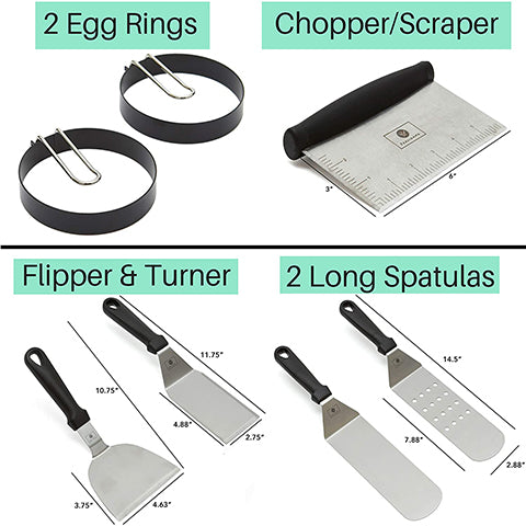 Stainless Steel Griddle Accessories Kit