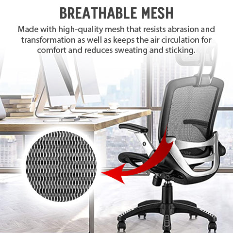 The Mesh Office Chair has a breathable mesh.