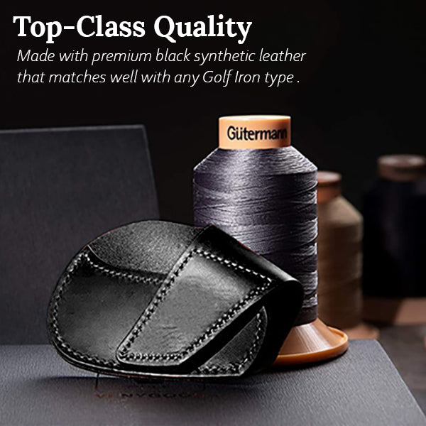 Made of Black Synthetic Leather that matches with any Golf Iron Type