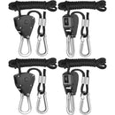1/8 Inch, 8-feet Adjustable Rope Clip Hanger (Set of 4)