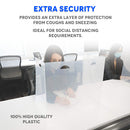 Sneeze Guard Desk Shield PPE - Portable Plastic Divider Screen