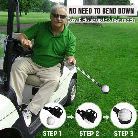 Bend-free golf ball retrieval using the Telescopic Golf Ball Retriever