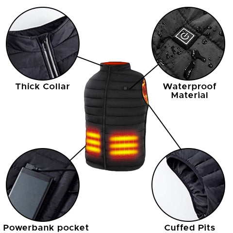 Universal USB-Charging Heated Vest